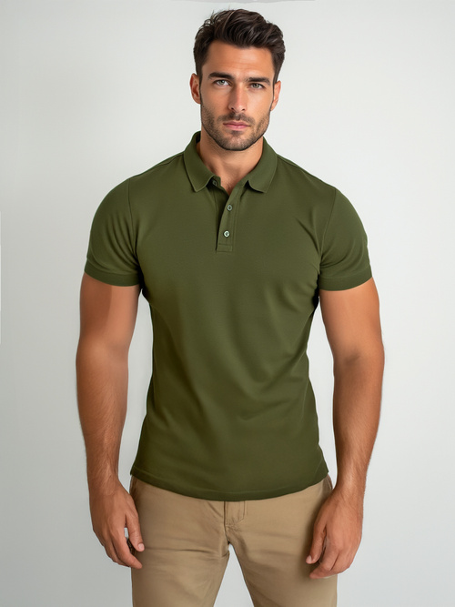 Polo Homme Vert OZONEE JS/8T80/29Z