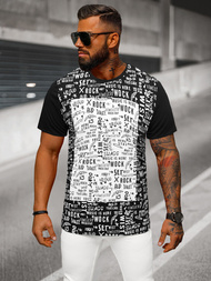 T-shirt Homme Noir OZONEE O/T122/3Z
