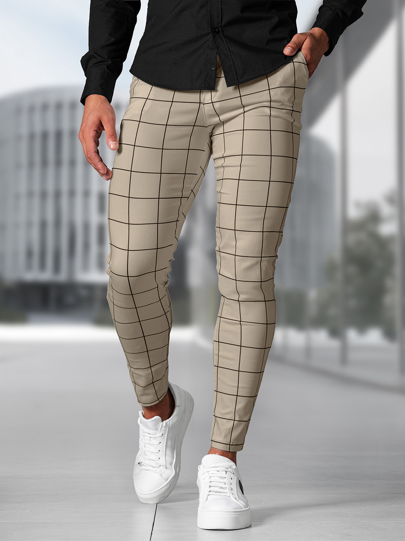 Pantalon Chino Homme Beige OZONEE O/P4009Z