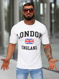 T-shirt Homme Blanc OZONEE JS/8B1373/1