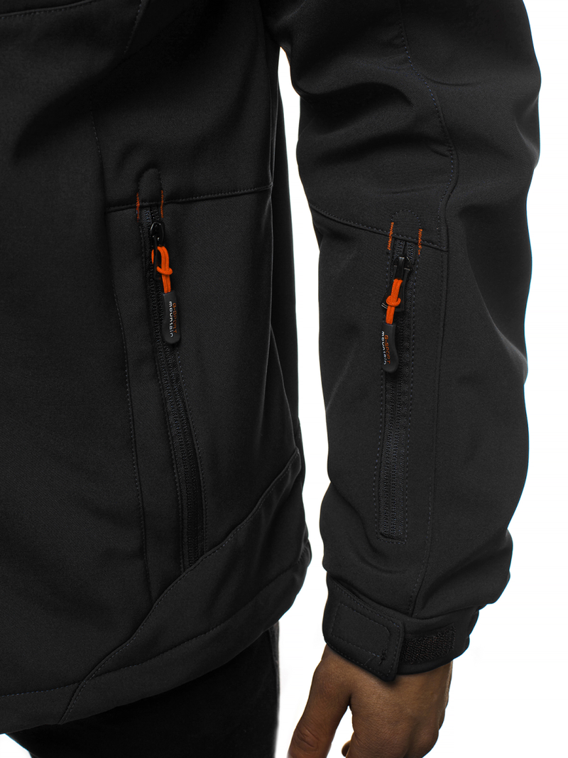 Veste Homme noir-orange OZONEE GE/12262