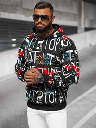 Sweatshirt à capuche homme noir OZONEE JS/8B1233/3