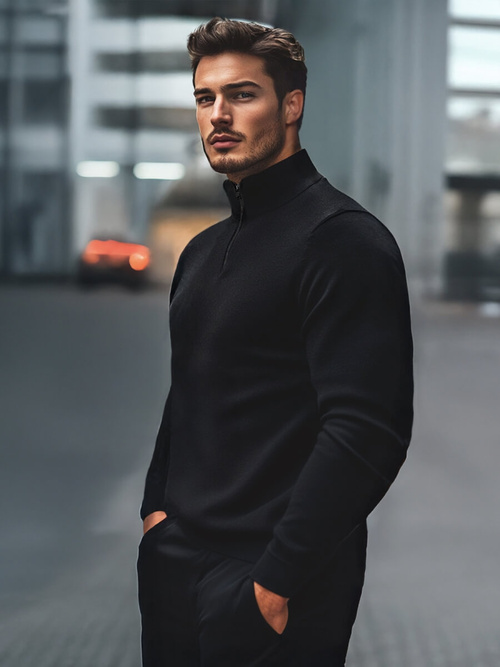 Pullover Homme Noir OZONEE NB/MM6007/4Z