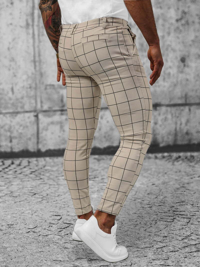 Pantalon Chino Homme Beige OZONEE O/P4009