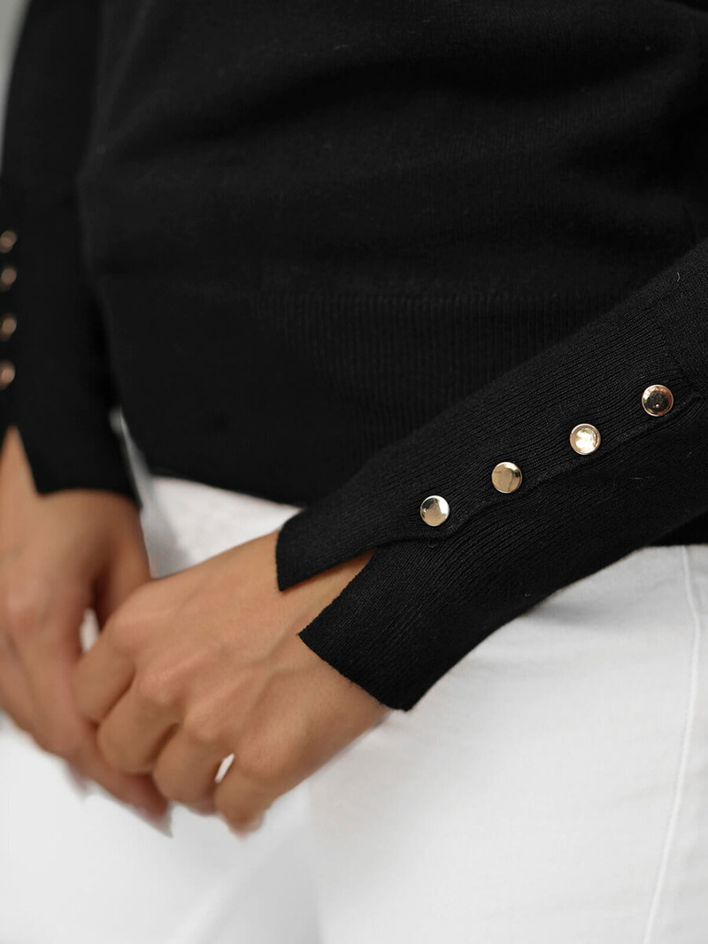 Pullover Femme Noir OZONEE JS/8004/9