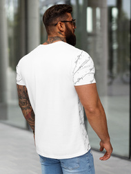 T-shirt Homme Blanc OZONEE O/QQ1323