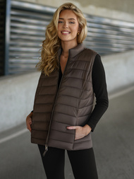 Gilet femme brun-gris OZONEE JS/11Z8223