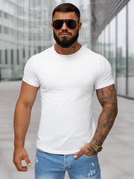 T-shirt Homme Blanc OZONEE O/QQ1388