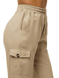 Pantalon jogger femme Beige foncé OZONEE O/HM003