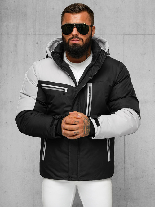 Veste Homme Noir et Gris OZONEE JS/91M9903/92Z