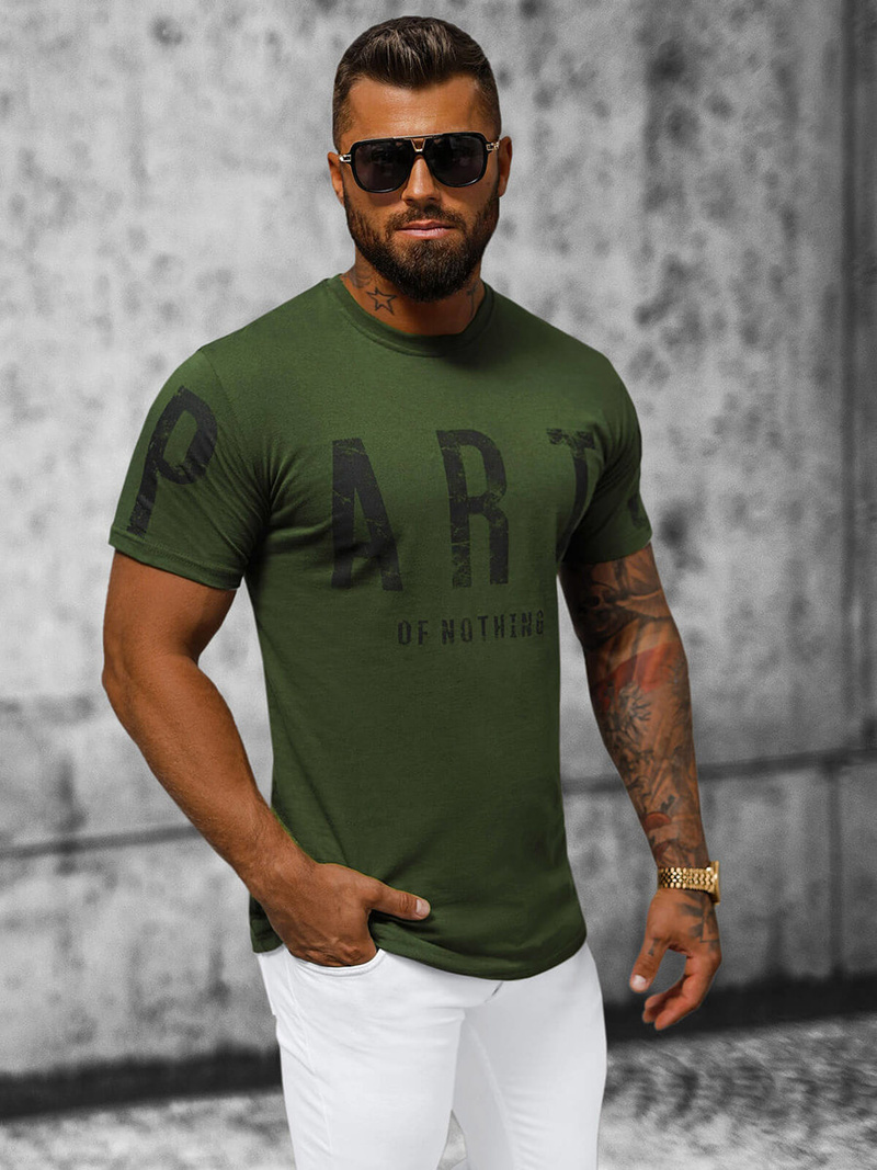T-shirt Homme Vert OZONEE O/1180Z