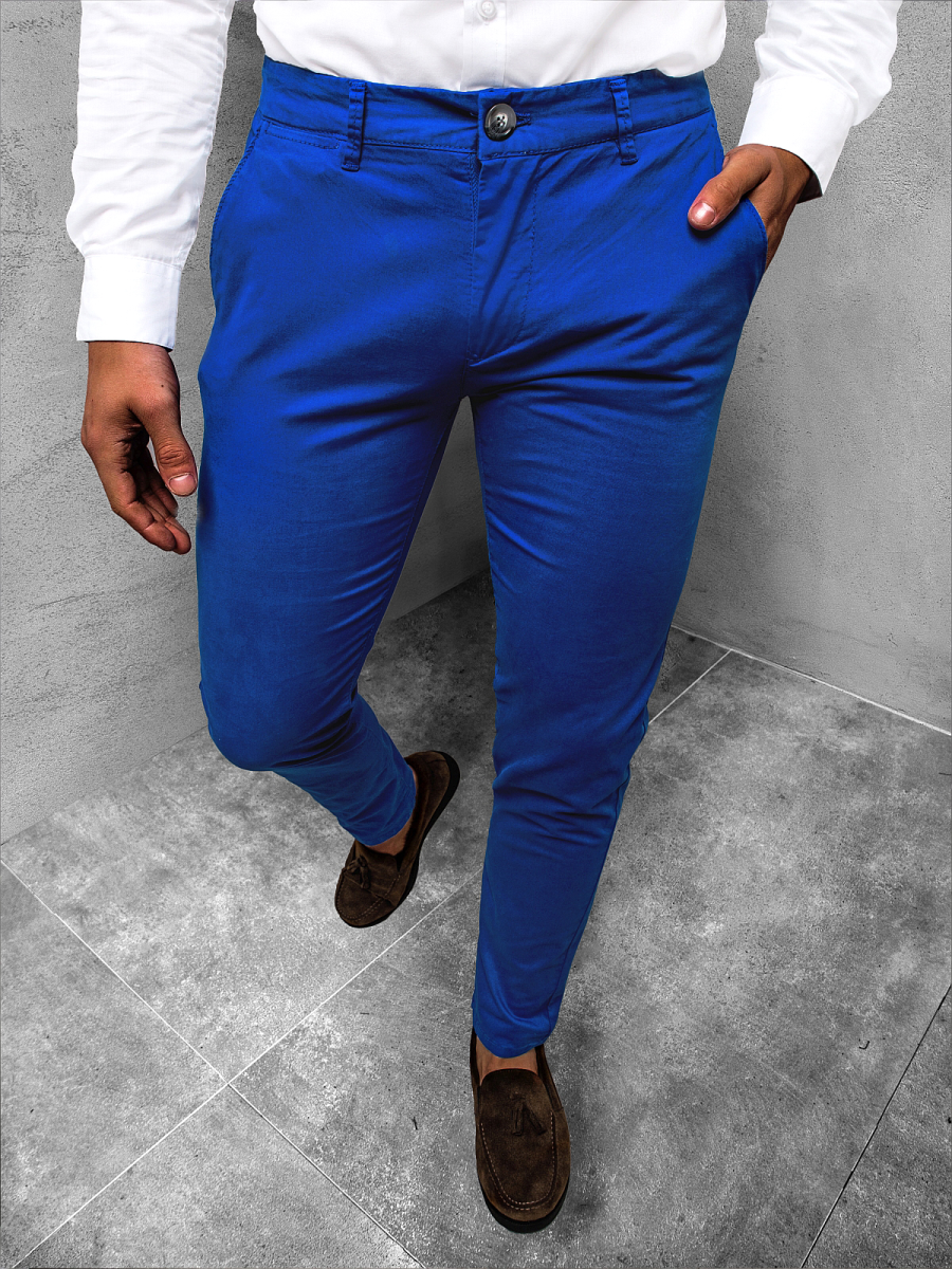 Pantalon Chino Homme Bleu de cobalt OZONEE JB/JP1146/8