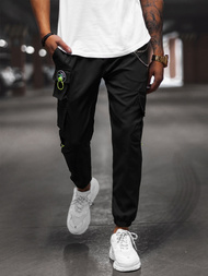 Pantalon Chino Jogger Homme Noir OZONEE O/CP149Z