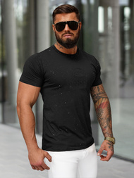 T-shirt Homme Noir OZONEE O/QQ1390