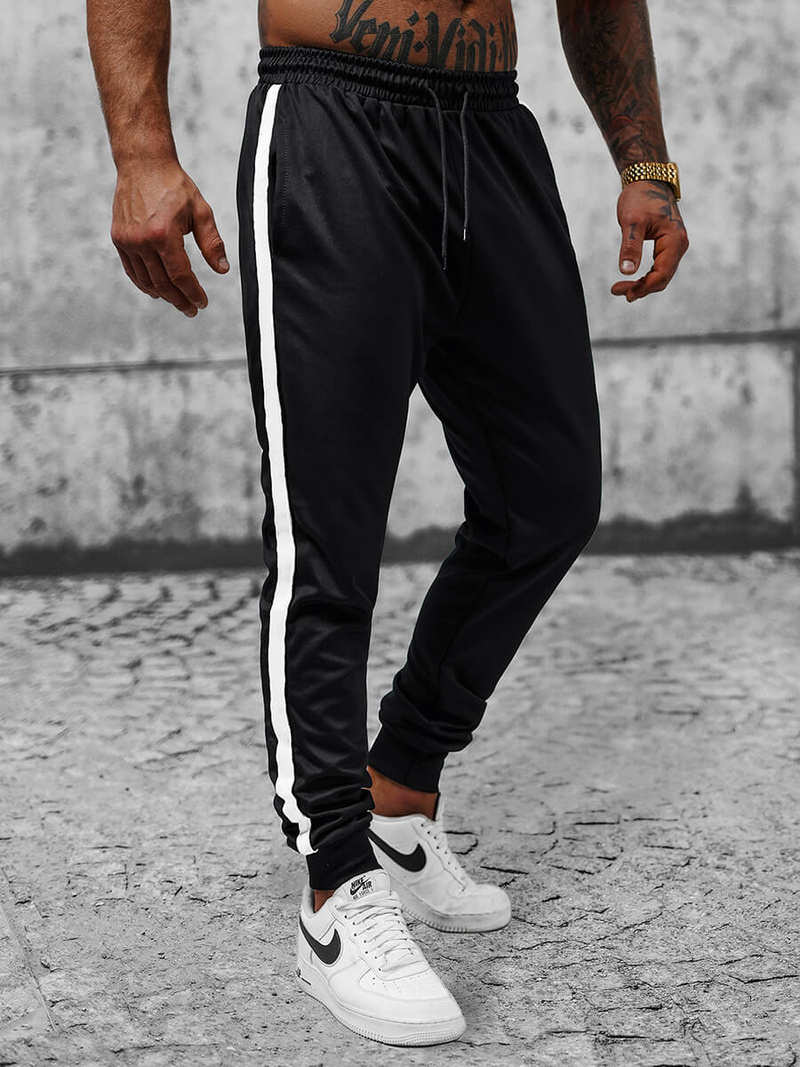 Pantalon de Survêtement Homme Noir OZONEE JS/8K166