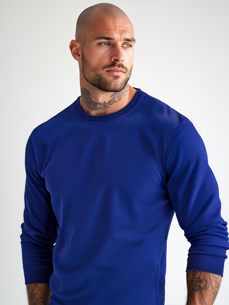 Sweatshirt Homme Bleu de cobalt OZONEE JS/2001-10Z