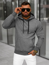 Sweatshirt à capuche homme gris foncé OZONEE JS/8B1318/5