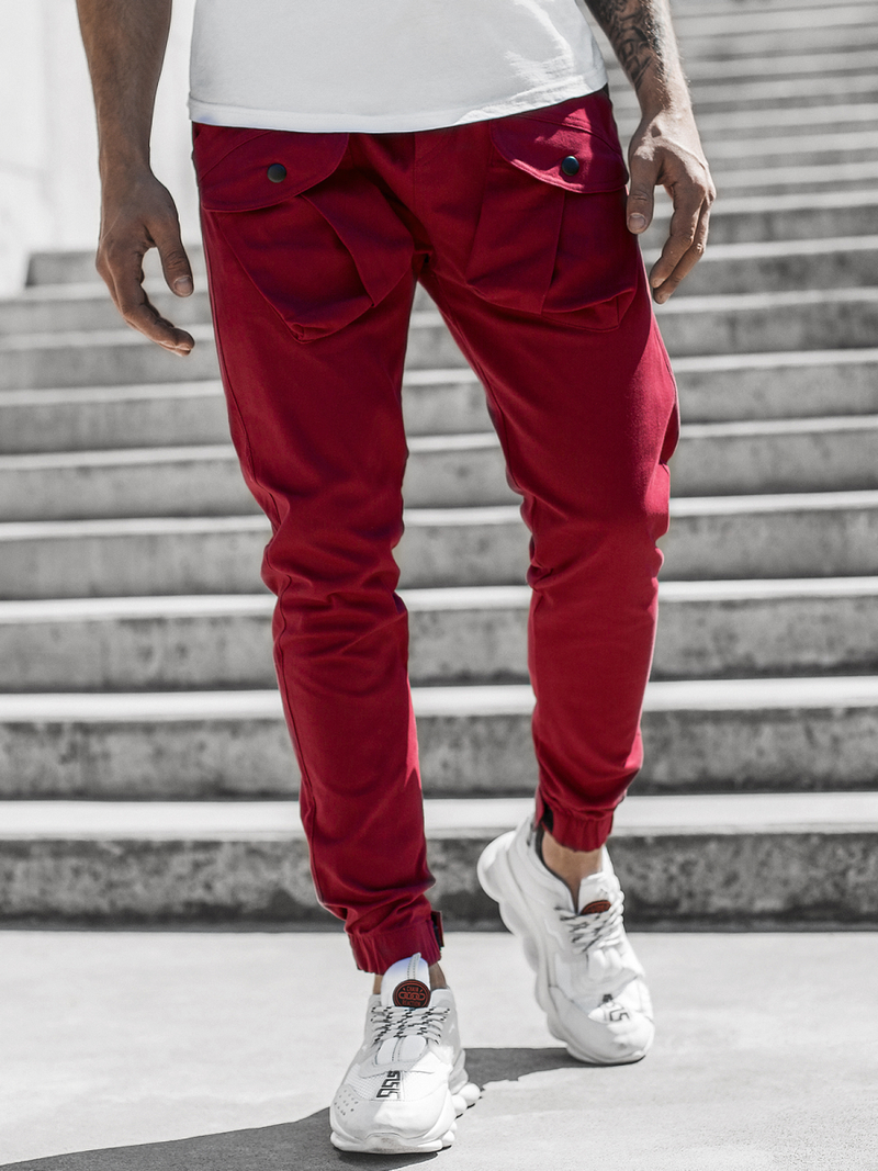 Pantalon Jogger Homme Bordeaux OZONEE G/11144