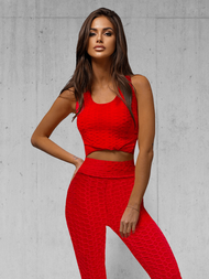 Ensemble de survêtement deux pièces rouge OZONEE JS/YW88037/5Z