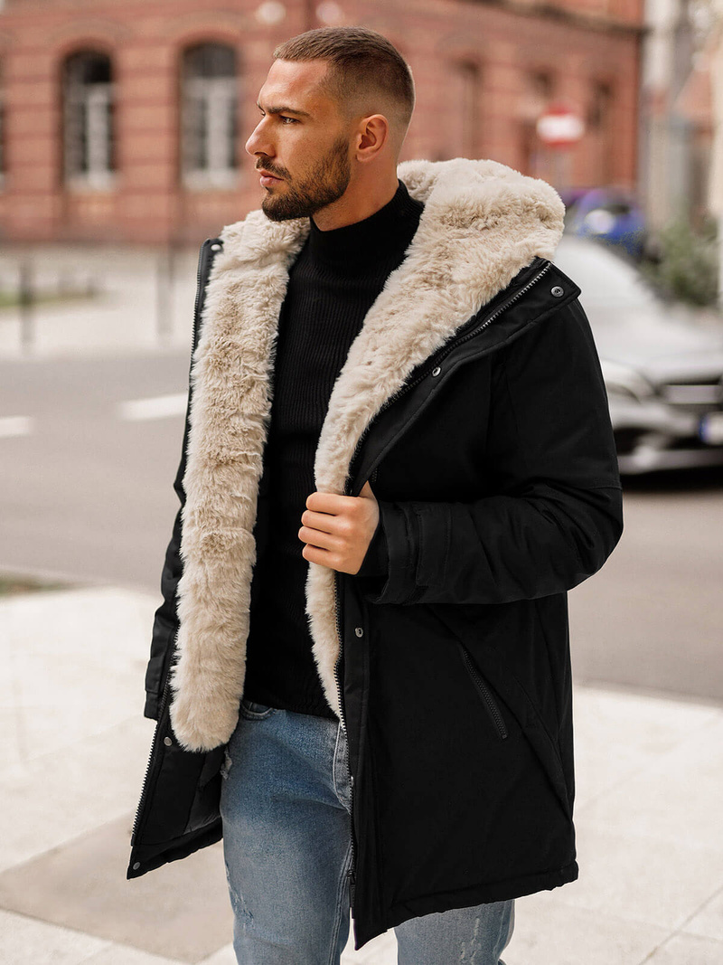 Veste D'hiver Noir OZONEE JS/22M316/392Z