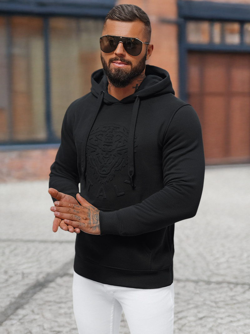 Sweatshirt Homme Noir OZONEE NB/MF2012