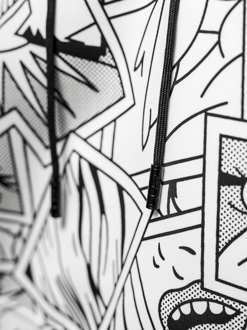 Sweatshirt à capuche homme blanc OZONEE JS/8B1256/1