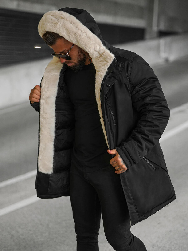 Veste D'hiver Noir OZONEE JS/22M316/392Z