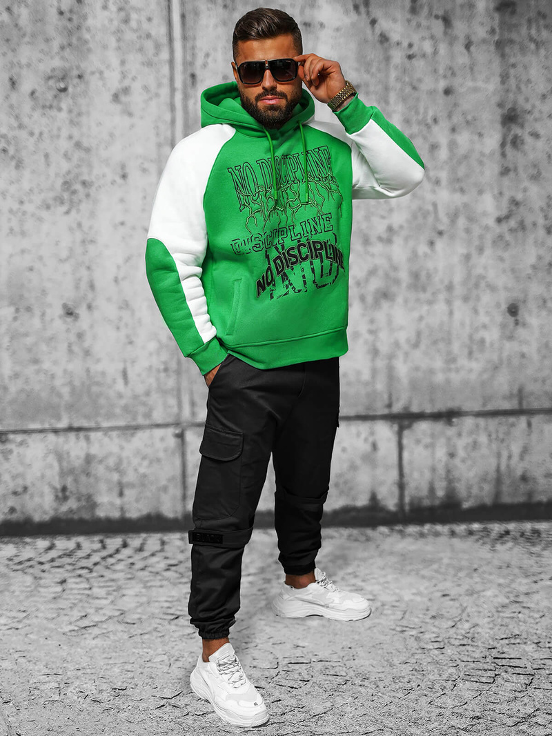 Sweatshirt à capuche vert OZONEE O/SWE23037