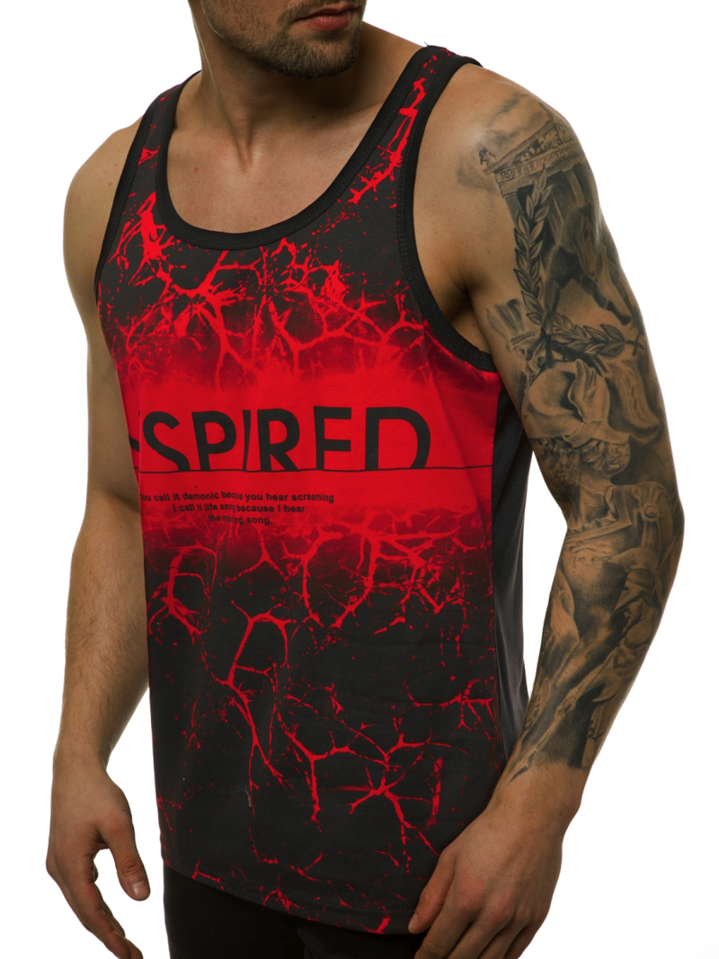 Débardeur Homme Rouge OZONEE JS/SS11050