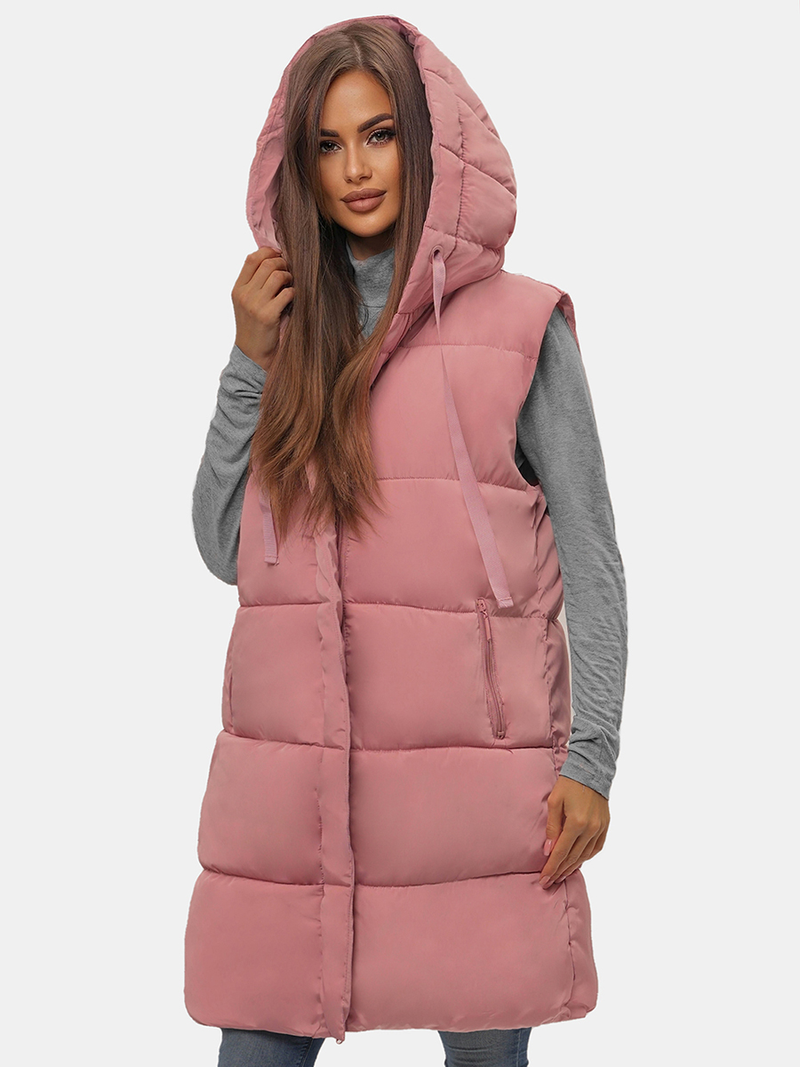 Gilet femme rose poudré OZONEE O/81266