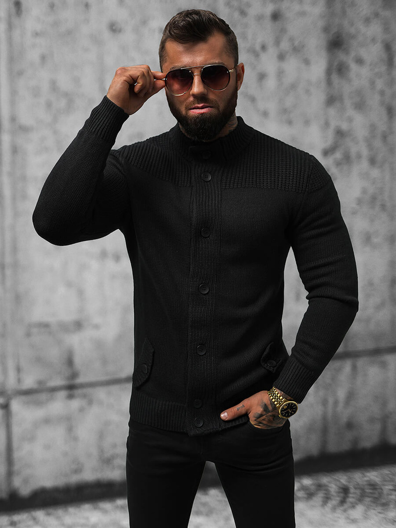 Pullover Homme Noir OZONEE NB/MM6011/4