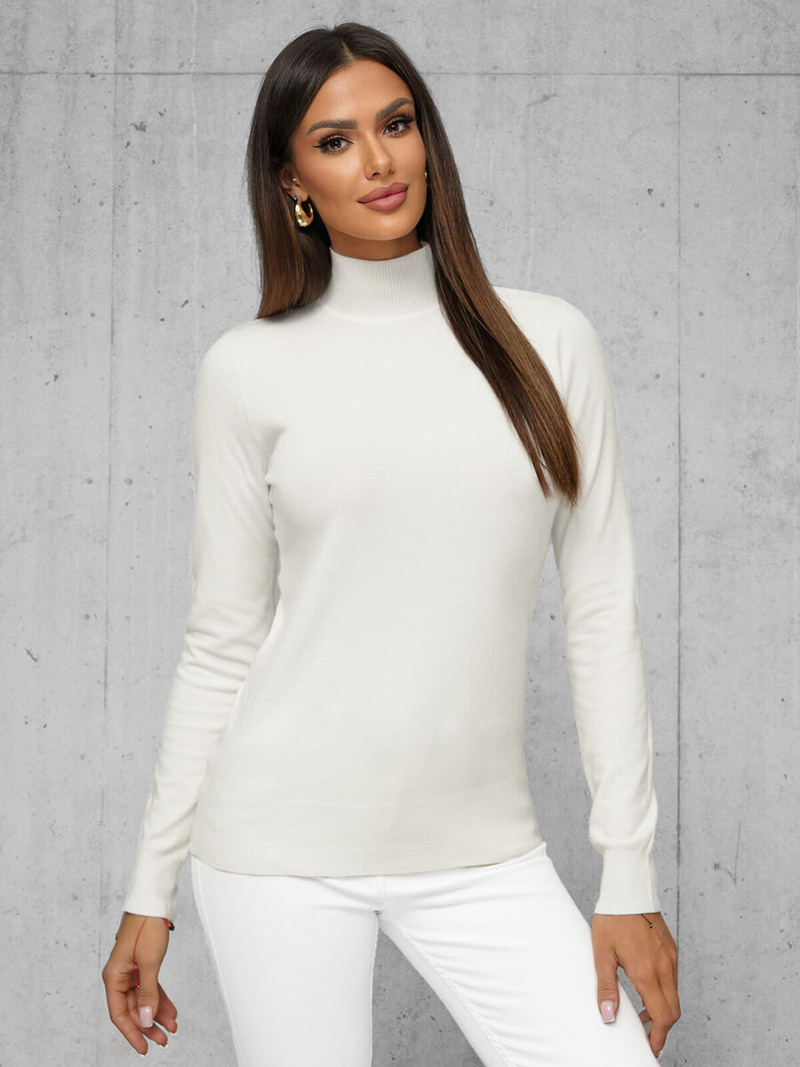 Pullover Femme Blanc OZONEE JS/8003/8