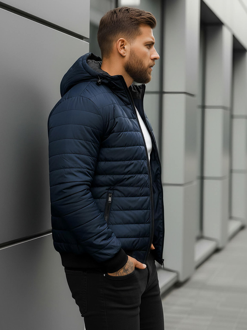 Veste Homme Bleu foncé OZONEE JS/MY13Z