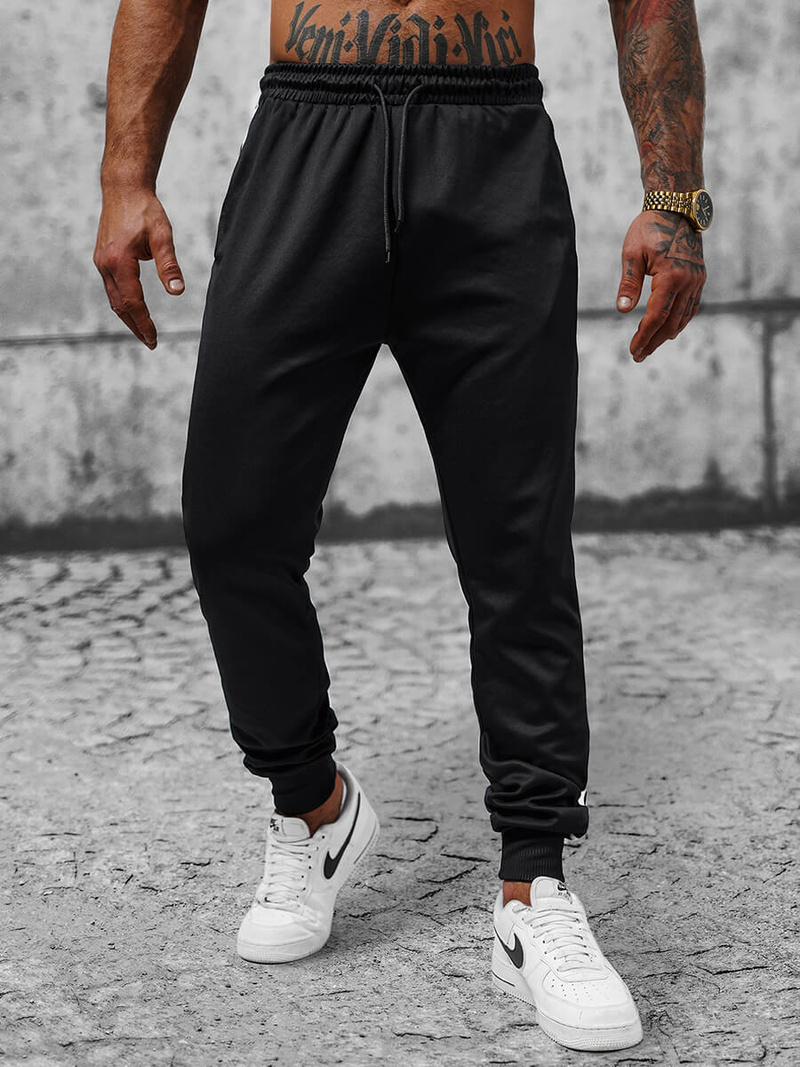 Pantalon de Survêtement Homme Noir OZONEE JS/8K166