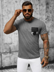 T-shirt Homme Gris Foncé OZONEE JS/8T85/3Z