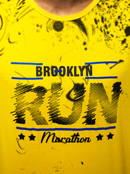 T-Shirt Homme Jaune OZONEE JS/KS2075Z