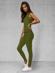 Ensemble de survêtement deux pièces kaki OZONEE JS/YW88037/7Z