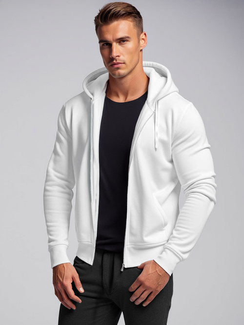 Sweatshirt Homme Blanc OZONEE JS/2008