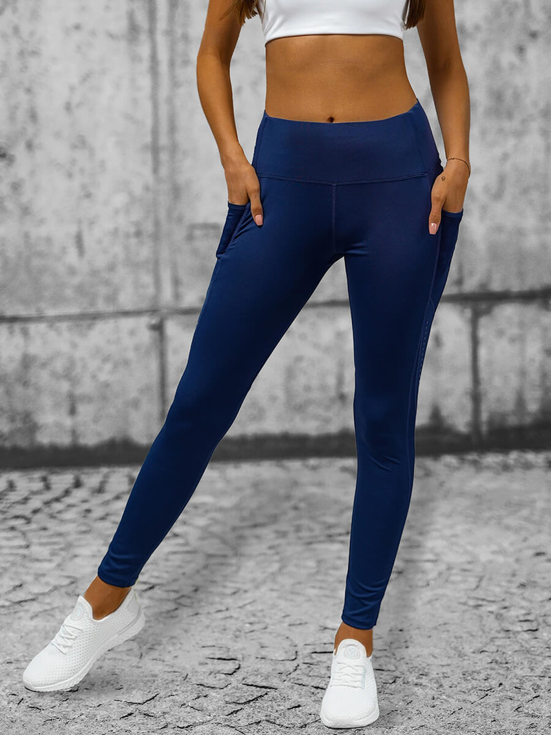 Legging Femme Bleu Foncé OZONEE O/YY9282