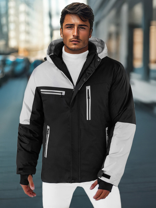 Veste Homme Noir et Gris OZONEE JS/91M9903/92Z