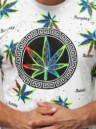 T-shirt Homme Blanc OZONEE O/T136/1Z