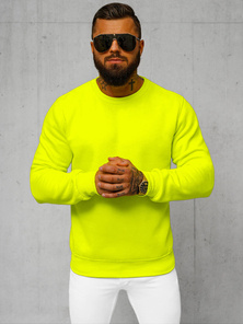 Sweatshirt Homme Néon Jaune OZONEE JS/2001-10Z