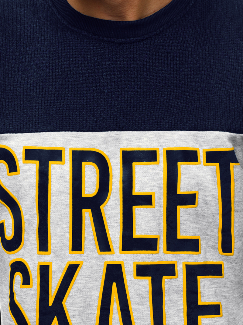 Sweatshirt Homme Bleu foncé OZONEE JS/KS1901Z