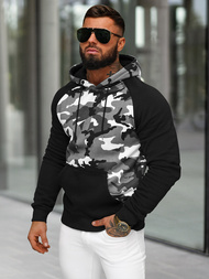 Sweatshirt à capuche homme gris OZONEE JS/8B158/2