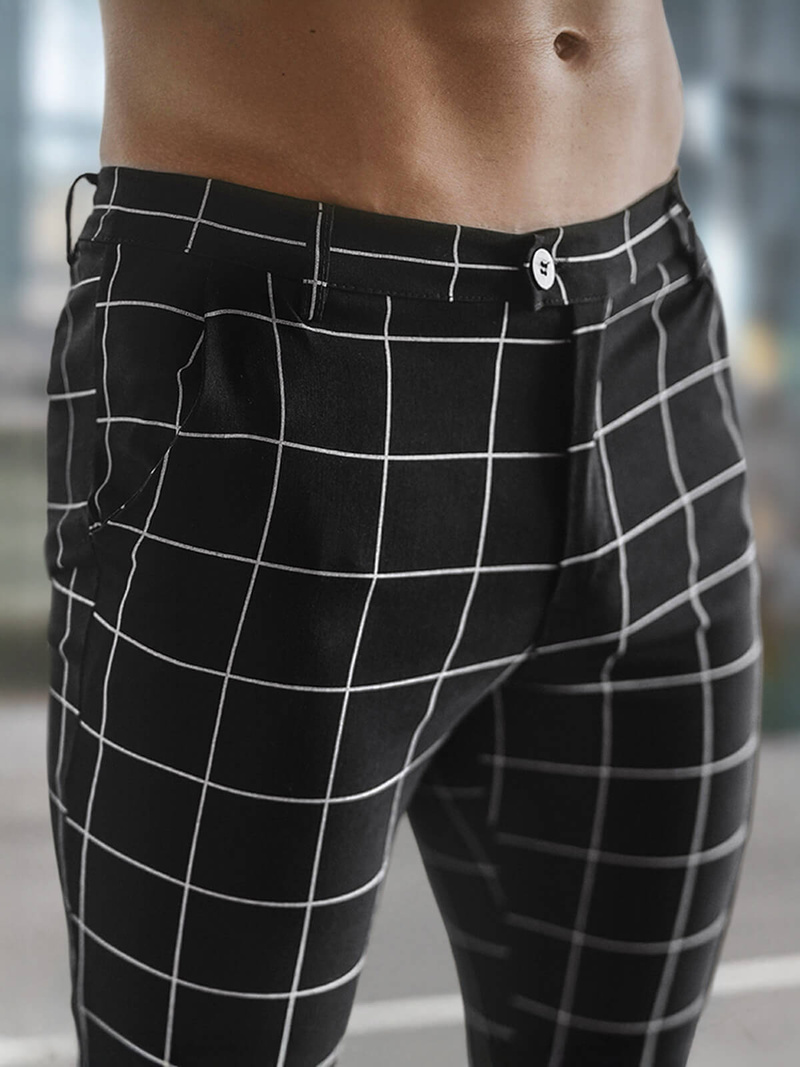 Pantalon Chino Homme Noir OZONEE O/P4009Z