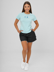 T-shirt femme bleu clair OZONEE JS/RJ77542