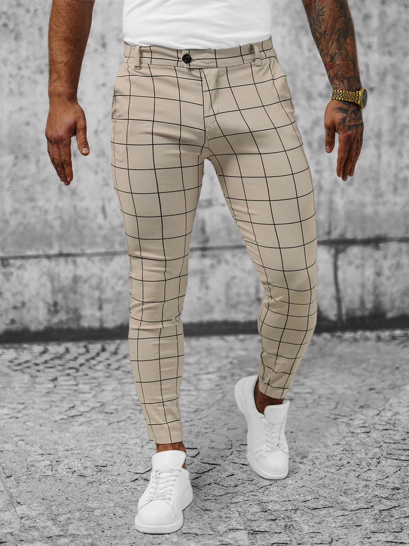 Pantalon Chino Homme Beige OZONEE O/P4009