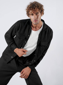 Chemise Homme Noir OZONEE O/GOM23039