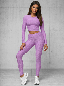 Ensemble de survêtement deux pièces violet clair OZONEE O/22060Z