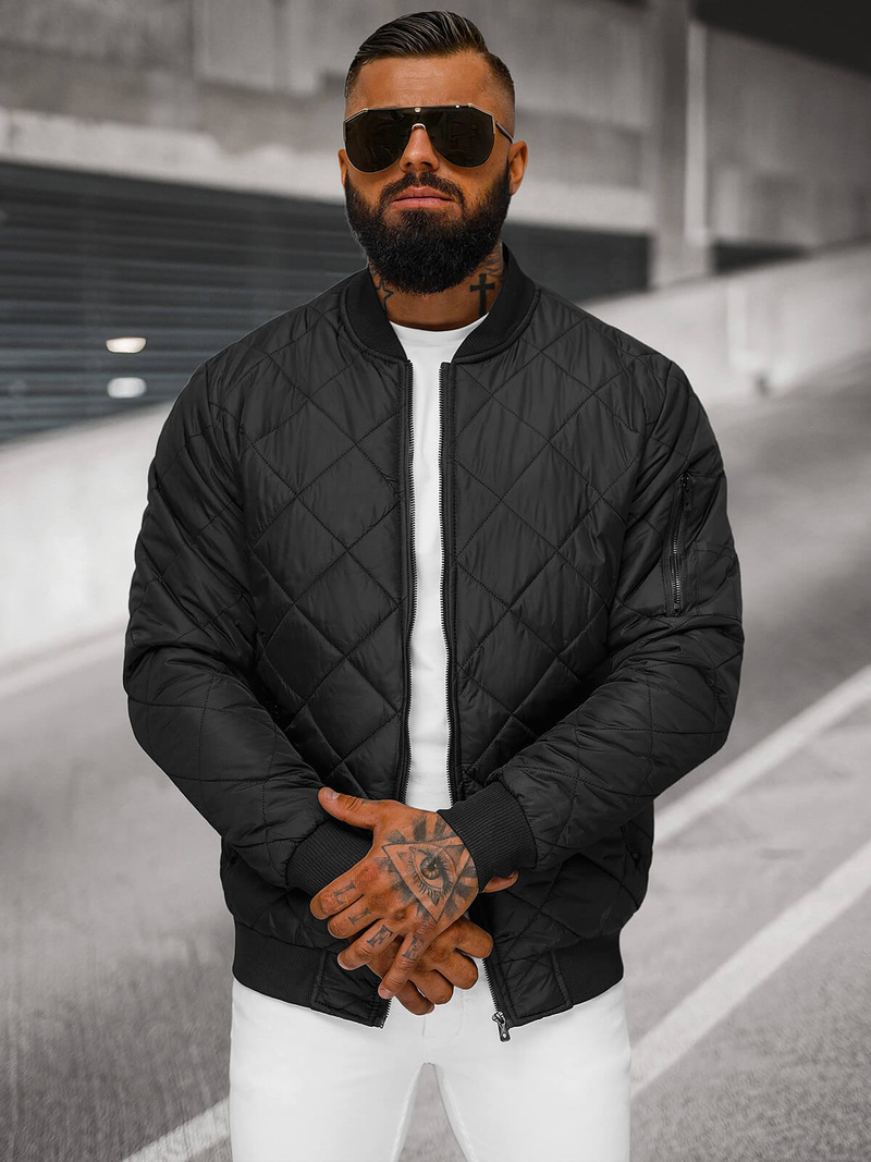 Veste Homme Noir OZONEE JS/MY01Z